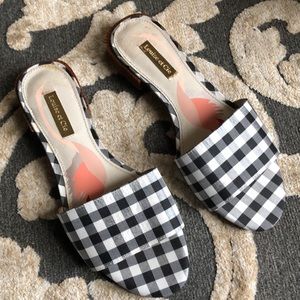 Louise et Cie checker slip-on Sandals Sz 6